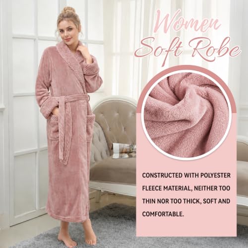 Image of Premium Long Robes for Women: Warm Super Plush Soft Fleece Bathrobes