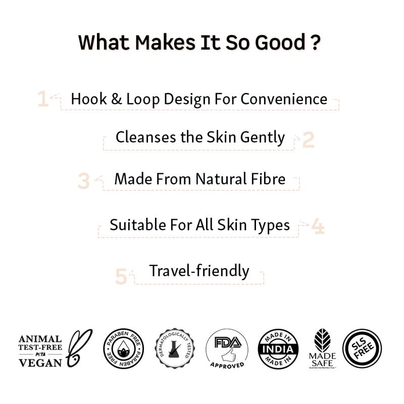 Image of mCaffeine Exfoliating Loofah for Removing Dead Skin | Made of 100% Natural Ramie Fibre | Gentle on the Skin | Sustainable, Unisex | Easy to Hang