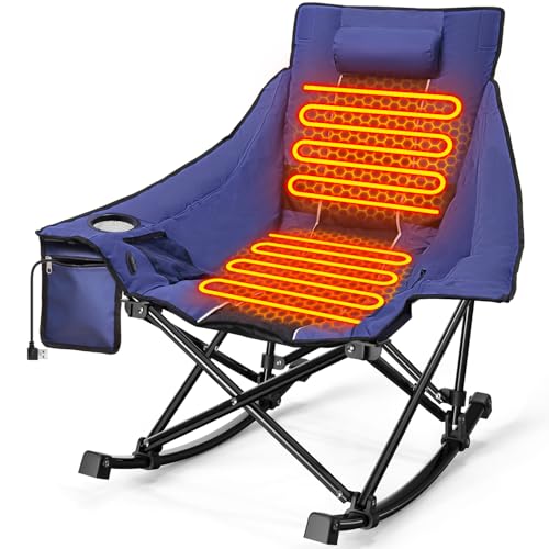 Slendor Oversized Heated Camping Chair, Folding Heated...
