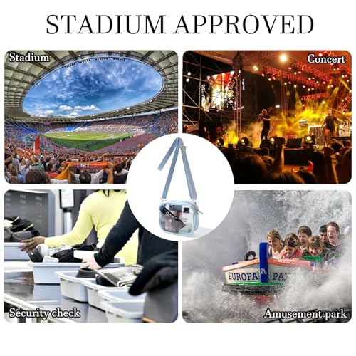 Image of TOBVZOO Clear Bag Stadium Approved, Crossbody Transparent Bag for Concerts Sports Events, Purses for Men & Women