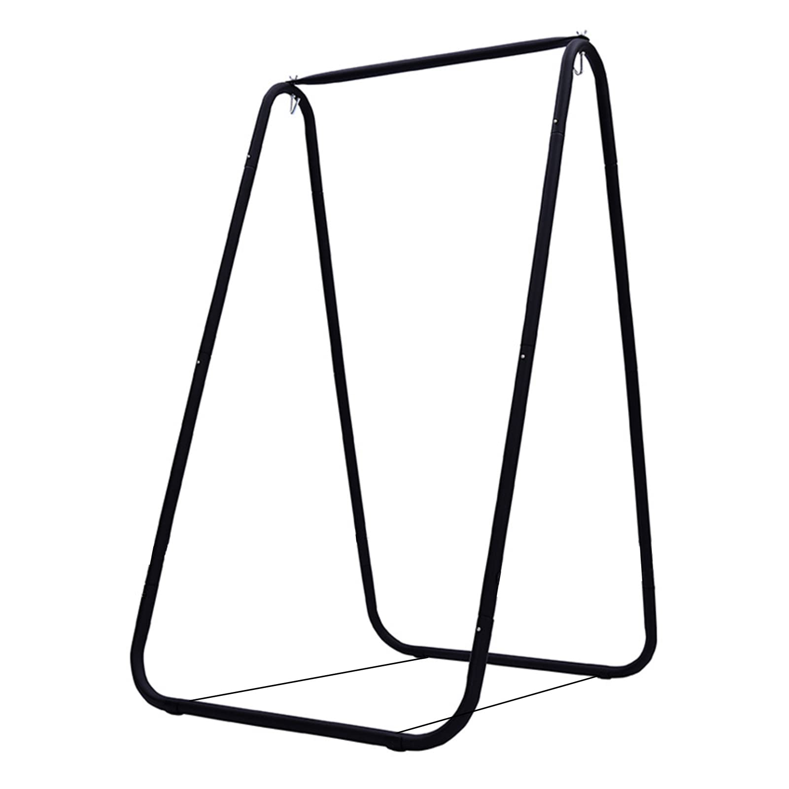 Hammock Chair Stand with 2 Hooks, A-Frame Swing Stand for Hanging Chairs, Indoor/Outdoor Use with Ground Nails and Rubber Clamps, Max Load 100KG