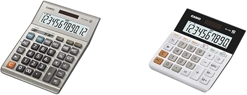 Casio DM-1200BM, calculadora de escritorio de negocios, pantalla extra grande y MH-10M, calculadora de función estándar de escritorio mínimo