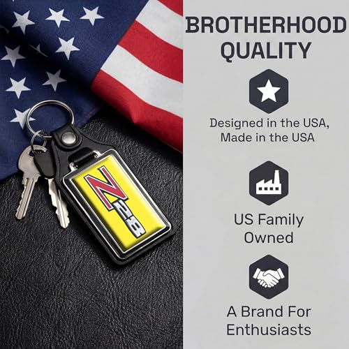 Image of Brotherhood Car Key Chain for Camaro - Classic Models Keychain for Men and Women Gift Key Ring - -