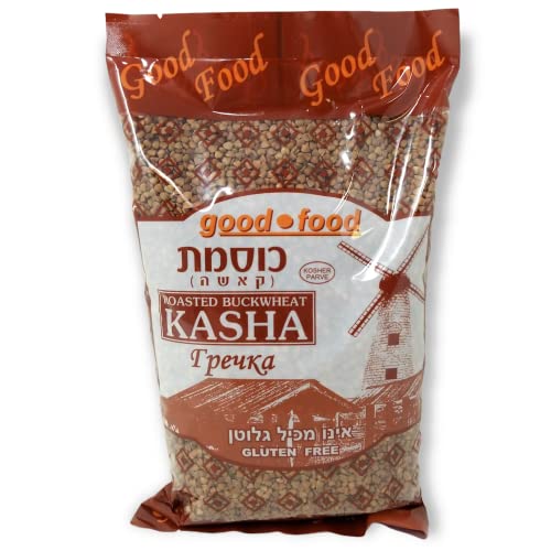 Roasted Buckwheat Kasha, Buckwheat Groats, Kosher 2 lbs (Pack of 2)