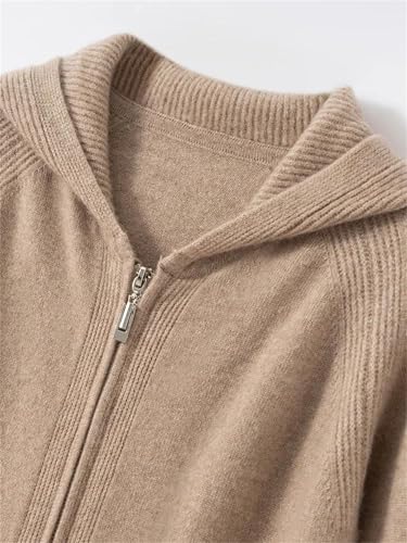 UIOKLMJH Men's Hooded Zipper Cardigan High Waist Pencil Pants Soft Classic Solid Cashmere Tracksuit Set - Image 4