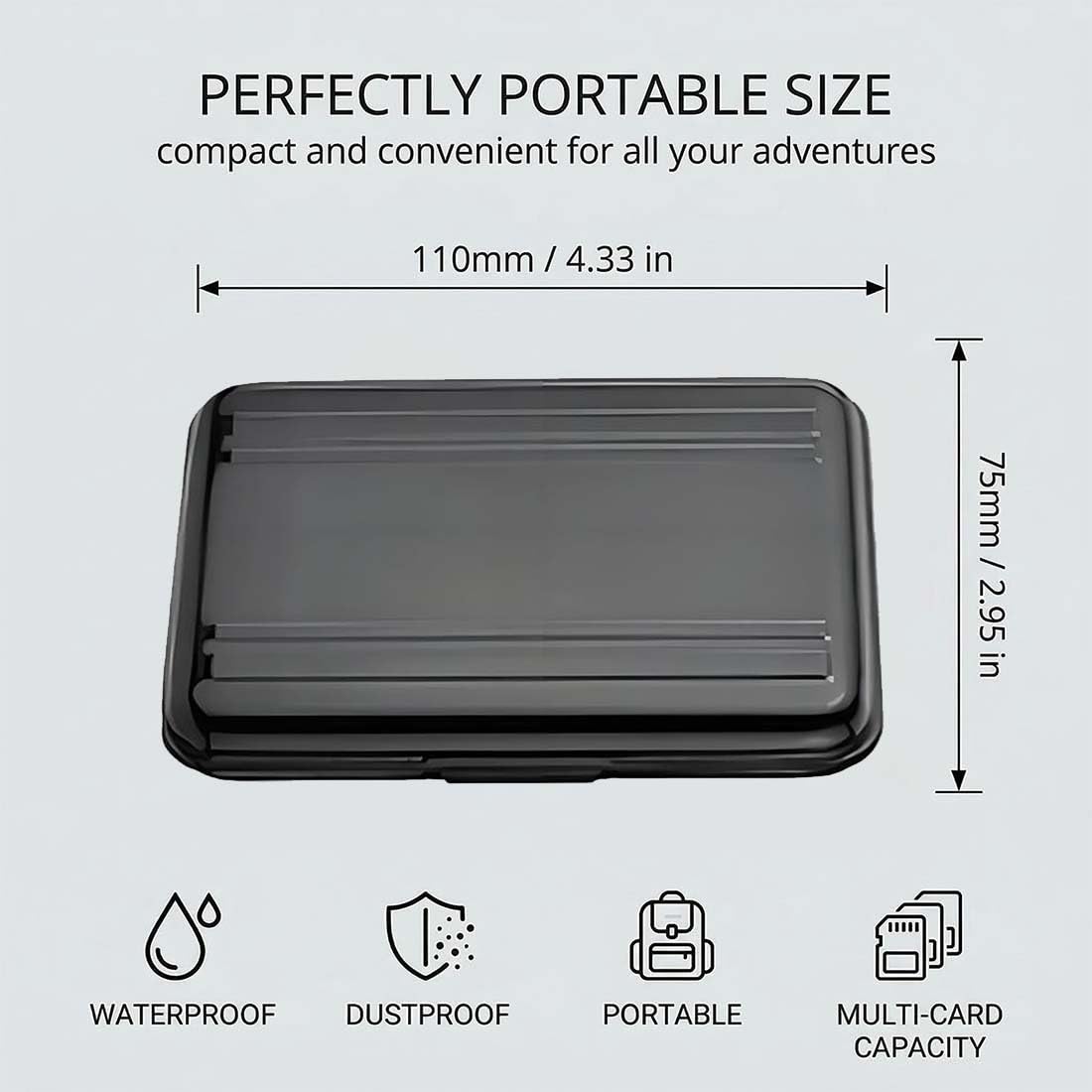 1 Pezzo Custodia per Schede SD Card, Portacarte Memoria, Scatola Organizzatore per TF MicroSD, Protezione Robusta, Custodia Portaschede Compatta