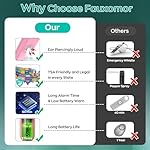 140dB Personal Safety Alarm for Women, 3 Pack Safe Alarm Protection Keychain with Strobe Light & Low Battery Notice, Security Siren Self Defense for Seniors College Girls, Pink+Blue+Black - Image 4