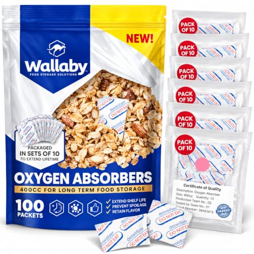 Wallaby 400cc Oxygen Absorbers for Mylar Food Storage, Max Absorbing