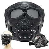 Matériau : antidérapant et absorbant les chocs de haute qualité. Masque Airsoft de style militaire en nylon et fibre, offrant une excellente résistance à la traction et à l'abrasion, for une meilleure protection.