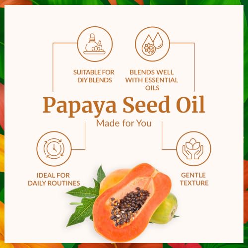 Image of SVA Papaya Seed Carrier Oil, Glass Bottle with Dropper, 4 Fl Oz (118 ml) | Papaya Seed Oil for Face Care, Skin Care, Facial Oil, Hair Care, Scalp Massage, Body Massage, Dilution & DIY Beauty Blends