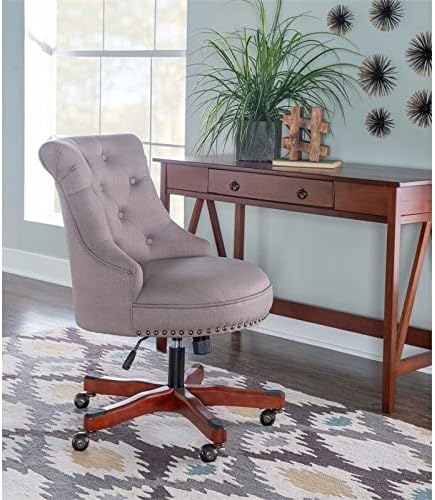 Office Chair Wood Upholstered Office Chair in Dolphin Gray Desk Chair Gaming Chair