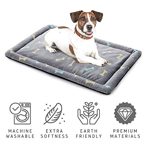 ALLISANDRO® Super Softe Warme und Weiche Decke für Haustier Hundedecke Katzendecke Fleece-Decke/Tier Schlafdeck (XL, Grau Bone Matte)