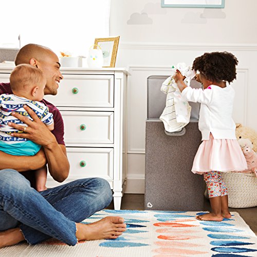 Munchkin Hamper panier à linge gris pliable pour la maison