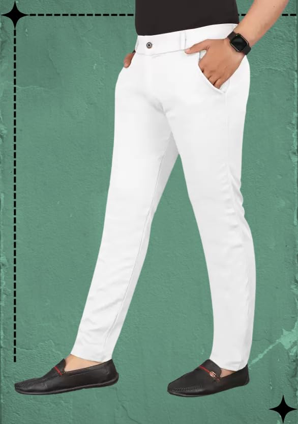 Image of Men's Slim Fit Casual Chinos Pants Stretch Cotton Trousers with Flat Front, Comfortable Everyday TS K043 Parent