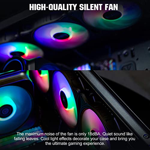 Pccooler 120Mm Case Fan 3 Pack Magic Moon Series, Pc-Fx120 High Performance Cooling Pc Fans - Rgb Case Fans With Hydraulic Bearing - Low Noise Computer Fans For Pc Case #TOP5