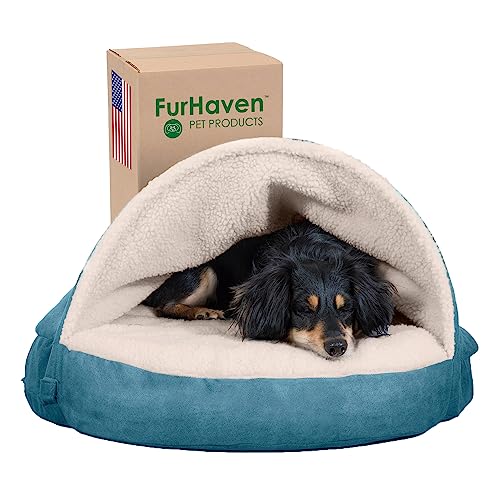 Furhaven 26' Round Cooling Gel Dog Bed for Medium/Small Dogs w/ Removable Washable Cover, For Dogs...