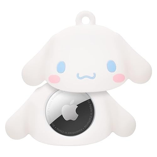 iFace Sanrio Friends Special Edition Silicone Protective Cover Compatible with Apple AirTag [Cute Character Case] [Carabiner Keychain Clip Included] - Cinnamoroll - Cinnamoroll