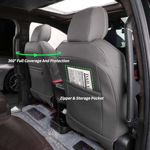 coverdream Sienna Seat Covers Custom Fit for 2021-2026 Toyota Sienna LE/XLE (8-Passenger),2nd Row Bench w/Removable Middle Seat,Fully Covered,Waterproof Leather Car Seat Protector (Full Set,Gray) by coverdream - Used condition - Image 5