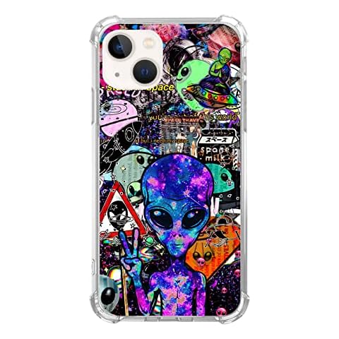 Junilotcik iPhone 14 Alien Space Case Cover