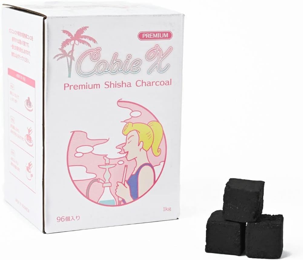 Amazon.co.jp: Cobie X - プレミアム シーシャ炭 22mm 96個入 1kg 100