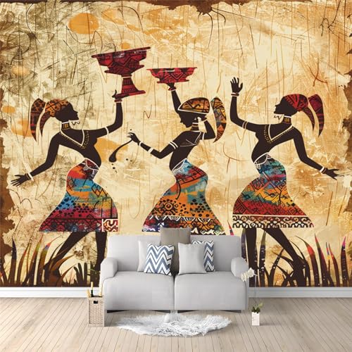 Belleza negra india retro - Lana Fondo De Pantalla Moderna Decoración para Pared Sala Cuarto, Oficina, Fotomural Paredes Mural Decoración - África