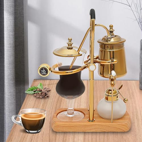 Cafetera Con Sifón, 400 Ml, Cafetera Retro, Juego De 4 Tazas Para Uso Doméstico, Cafetera De Cristal Para Uso Doméstico, Base De Madera Dorada Cafetera Con Sifón, 400 Ml, Cafetera Retro, Juego De 4 Tazas Para Uso Doméstico, Cafetera De Cristal Para Uso Doméstico, Base De Madera Dorada
