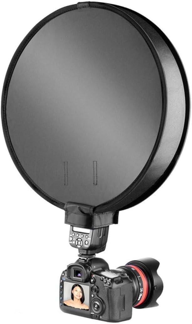 MERRYHAPY Portable Folding Photography Softbox Round Flash Lamp Cover for Camera Flash Light Diffuser