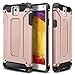Galaxy Note 3 Case,Wollony Rugged Hybrid Dual Layer Hard Shell Armor Protective Back Case Shockproof Cover for Galaxy Note 3 Case - Slim Fit - Heavy Duty - Impact Resistant Bumper(Rose Gold)