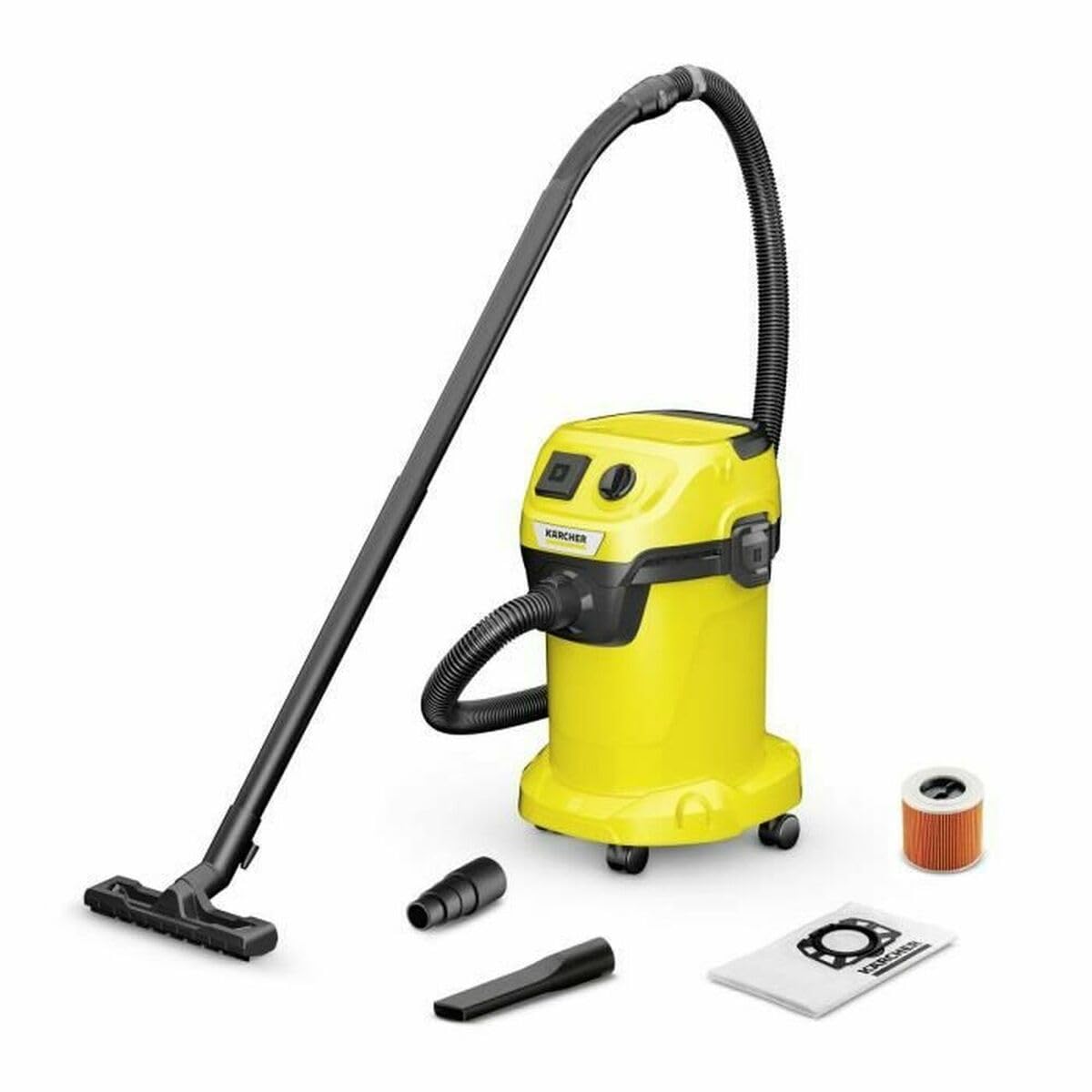 Nass- und Trockensauger KARCHER WD 3 P V-19/4/20 - Behälter aus Polypropylen 19 L - 1000 W (tragbare Steckdose)