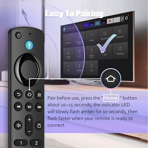 Image of Replacement Voice Remote Control Fit for All Fire Smart TV Cube, Firestick 4K /4K Max (1st /2nd Gen), Stick (2nd /3rd Gen) /Lite /HD, Smart TV 3rd Gen, for Hisense TCL Insignia TVs