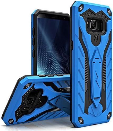 Zizo Static Series Compatible with Samsung Galaxy S8 Plus Case Military Grade Drop Tested with Built in Kickstand Blue Black