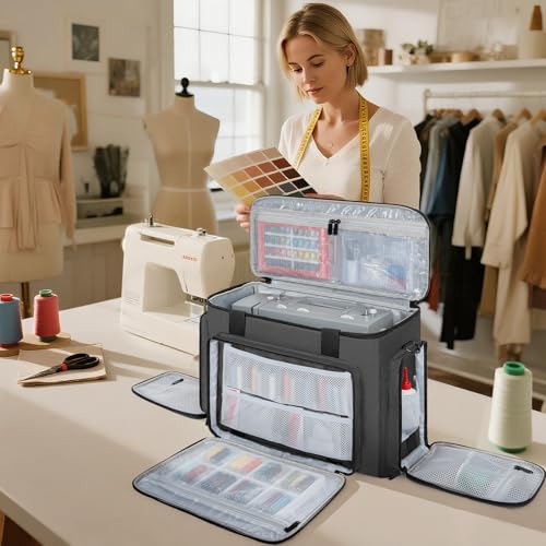GMAK Sewing Machine Carrying Case, Sewing Machine Travel Bag with Pockets by GMAK - Used condition - Image 6
