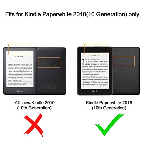 Clarkcas Slim Case For Kindle Paperwhite 2018 10Th Generation, Lightweight Magnetic Smart Cover With Auto Sleep/Wake For Amazon Kindle Paperwhite E-Reader 2018 Release With Hand Strap, Apricot Flower #TOP1