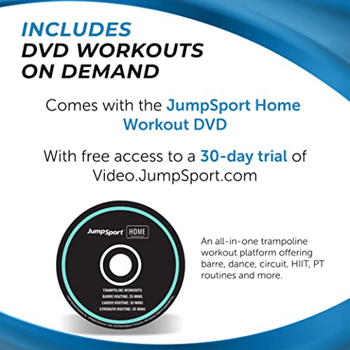Jumpsport Home 125 Fitness Trampoline - Exercise Trampoline With Handlebars - Fitness Rebounder For Home Workout - Up To 250 Lbs Weight Capacity #TOP7