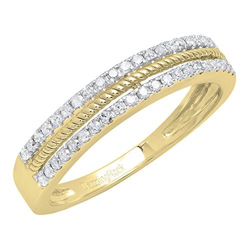 Imagen de Dazzlingrock Collection Anillo apilable de oro macizo de 18 quilates de 0