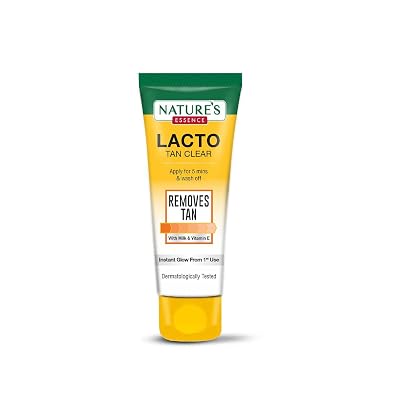 Nature's Essence Lacto Tan Clear Detan Face Pack Enriched With Kojic Acid, Milk, Papaya & Aloevera|Tan removal Cream|Der