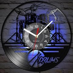 Timethink 12 '' Drum Set Clock with 7 Luminous Modes, Drummer Wall Clock Silent Non Ticking Musical photo Timethink 12 '' Drum Set Clock with 7 Luminous Modes, Drummer Wall Clock Silent Non Ticking Musical