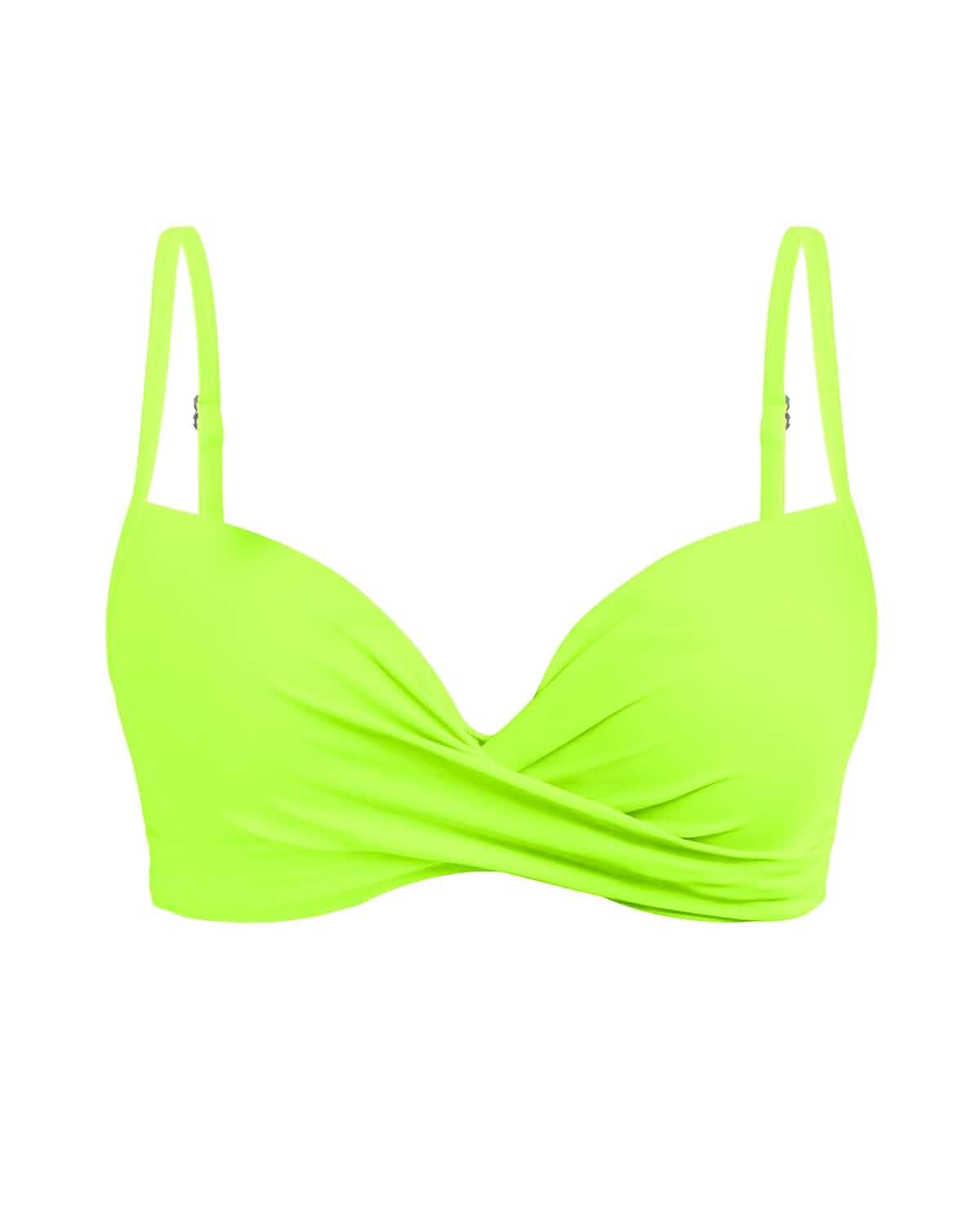 Women Underwire Bikini Top Only Push Up Swim Top Bra Swimsuit Tops Fixed padding for support; Adjustable straps; Full lining; Hook-clasp back; Ruched cross-wrap