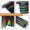Holographic Laser Black Chrome Vinyl Sheet Car Wrap Film Self Adhesive Sticker 59.8'' x 7.8'' #4