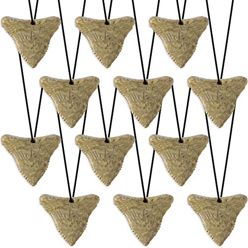 Collier préhistorique dent de requin en caoutchouc pour animation anniversaire et jeux d'enfants