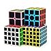 Produktbild TOYESS Zauberwürfel Set 5x5 Speed Cube,4x4 Speed Cube,3x3 Speed Cube,2x2 Speed Cube Set Zauberwürfel 5 Pack Carbon Fiber Cube