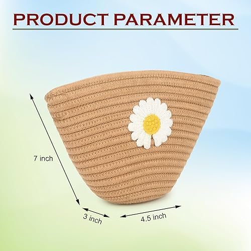 Image of Classy Bag Handmade Woven Straw Pouch with Daisy Design | Natural Jute Cosmetic Pouch for Women & Girls | Eco-Friendly Multipurpose Travel Organizer