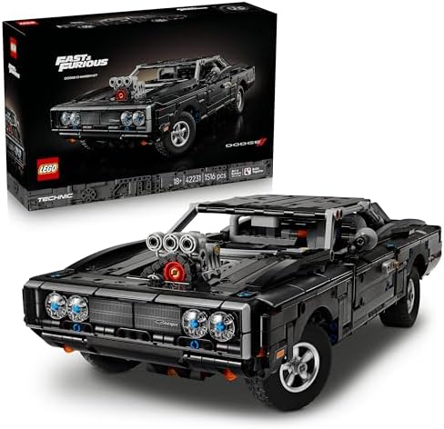 LEGO Technic Fast and Furious Dodge Charger R/T Auto 42231 | Bausatz für Erwachsene, Sammlerset mit V8-Motor und Federung, nostalgisches Geschenk für Filmfans, 1516 Teile