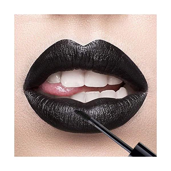 MAEPEOR Liquid Lipstick and Lipliner Set, 2PCS Set, Black, Matte Finish, Long Lasting, Waterproof, Non-Stick Cup, Velvety Lipgloss for Women and Girls