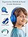 Nabevi Kids Headphones with Cord, Over-Ear Headphones for Kids with Microphone, 85/94dB Volume Limit, Headset for Kid Boys Girls with Shareport, Wired Toddler Headphone for School/Tablet/iPad/Travel