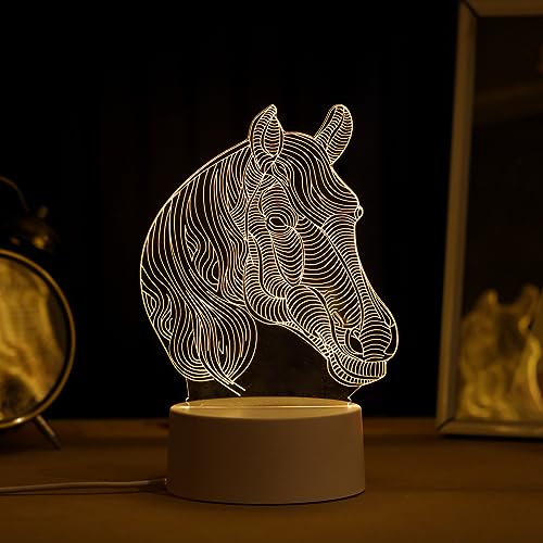 PopLumos - Luminária led 3d, cavalo
