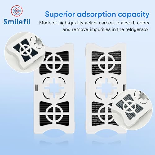 S SMILEFIL 2 Pack AF-1 RAF-1 Replacement Refrigerator Air Filter Compatible with Frigidaire FRGPAAF1 PureAir Air Filter AF-1, FRGPAAF1, RAF-1