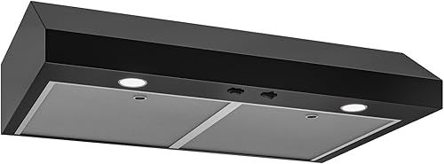 Miniatura 9 de Broan-NuTone BCSD136BL Glacier - Campana extractora de cocina con luz, extractor para debajo del gabinete, Negro, 36 pulgadas Negro -,Acero