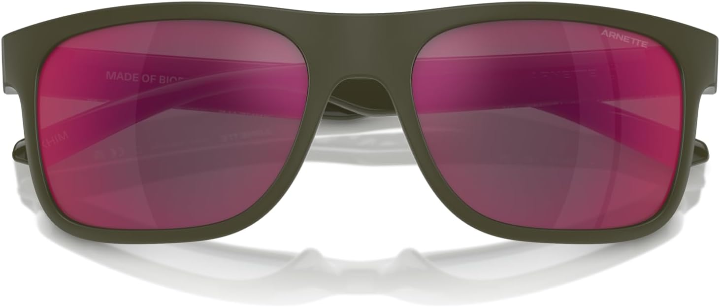 ARNETTE Man Sunglasses Dark Blue Frame, Dark Grey Mirror Water Polar Lenses, 56MM