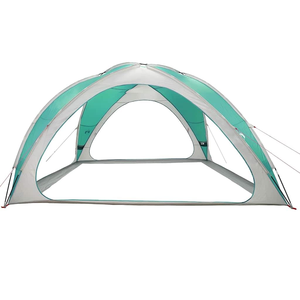 Namiot imprezowy, morska zieleń, wodoszczelny, 435 x 435 x 244 cm, poliester z powłoką poliuretanową, namiot kempingowy z torbą do przenoszenia, design pop-up dla maksymalnie 8 osób, idealny do ogrodu